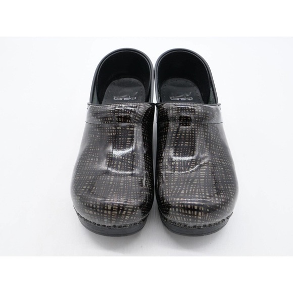 Dansko Original Professional Womens 11 Clogs Black Metallic Patent Leather Shoe - Picture 7 of 11